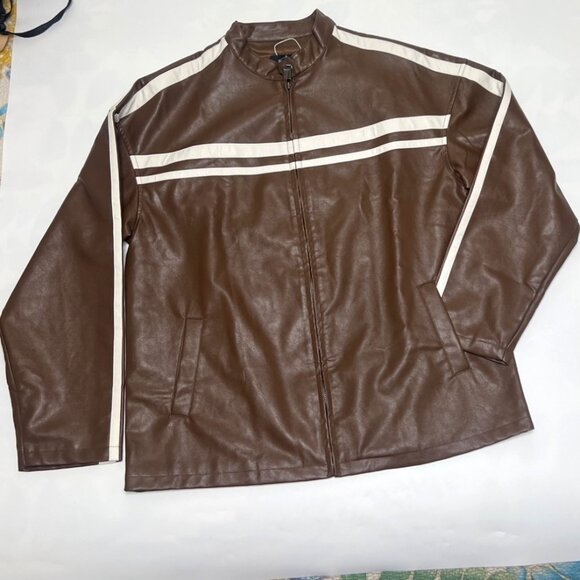 Oversize Brown Jacket Women Y2K Fashion Jacket Size Medium - Picture 9 of 13